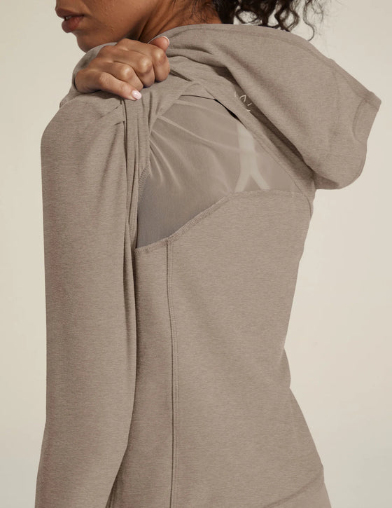 Beyond Yoga Spacedye High Energy Hoodie - Birch Heather
