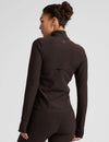 Beyond Yoga Spacedye Trails Active Jacket - Dark Chocolate Heather