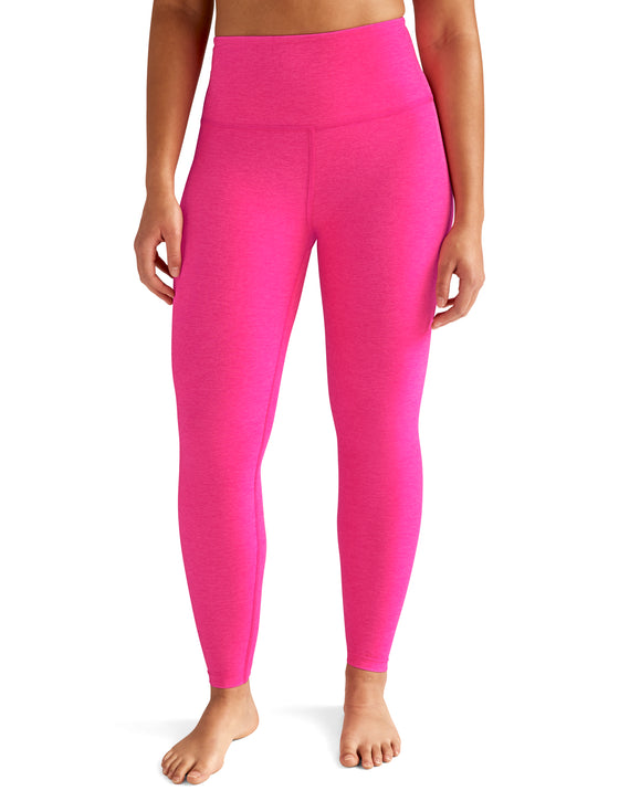 Beyond Yoga Caught In The Midi High Waist Legging - Pink Punch Heather