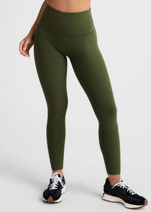  Beyond Yoga Spacedye Caught In The Midi High Waisted Legging - Army Green Heather