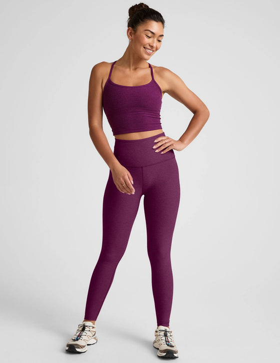 Beyond Yoga Caught In The Midi High Waist Legging - Aubergine Beet