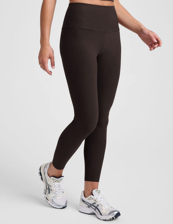 Beyond Yoga Caught In The Midi High Waist Legging - Dark Chocolate Heather