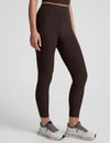 Beyond Yoga Caught In The Midi High Waist Legging - Dark Chocolate Heather