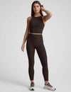 Beyond Yoga Caught In The Midi High Waist Legging - Dark Chocolate Heather