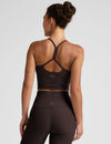 Beyond Yoga Spacedye Slim Racerback Cropped Tank - Dark Chocolate Heather