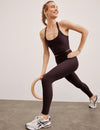 Beyond Yoga Caught In The Midi High Waist Legging - Dark Chocolate Heather