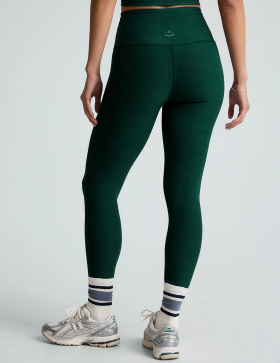 Beyond Yoga Caught In The Midi High Waist Legging - Dark Spruce Green Heather