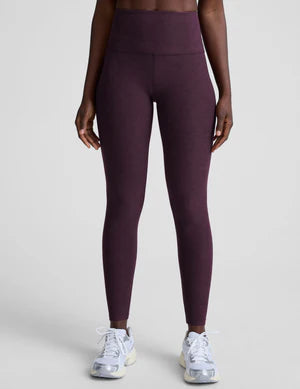 Beyond Yoga Caught In The Midi High Waist Legging - Eggplant Purple Heather