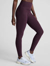 Beyond Yoga Caught In The Midi High Waist Legging - Eggplant Purple Heather