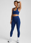 Beyond Yoga Caught In The Midi High Waist Legging - Marine Blue Heather