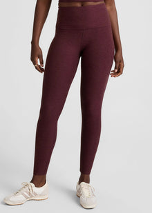  Beyond Yoga Caught In The Midi High Waist Legging - Midnight Burgundy Heather