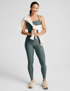 Beyond Yoga Caught In The Midi High Waist Legging - Storm Heather
