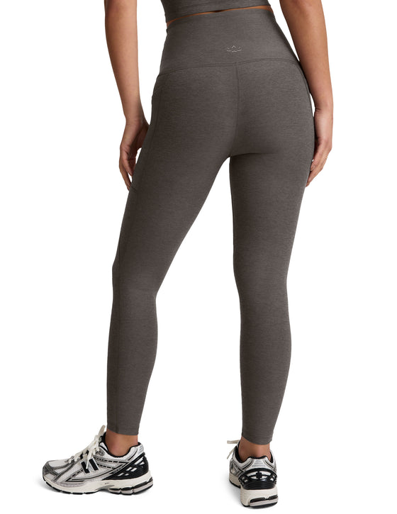 Beyond Yoga Out of Pocket High Waisted Midi Legging - True Gray Heather