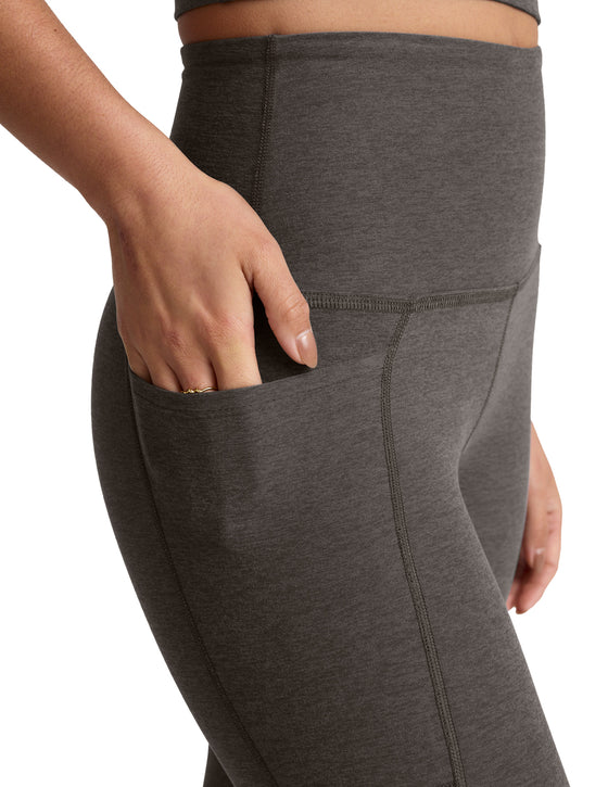 Beyond Yoga Out of Pocket High Waisted Midi Legging - True Gray Heather