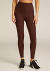 Beyond Yoga Out of Pocket High Waisted Midi Legging - Dark Chocolate Heather