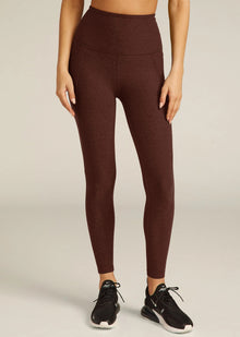  Beyond Yoga Out of Pocket High Waisted Midi Legging - Dark Chocolate Heather