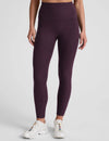 Beyond Yoga Out of Pocket High Waisted Midi Legging - Eggplant Purple Heather