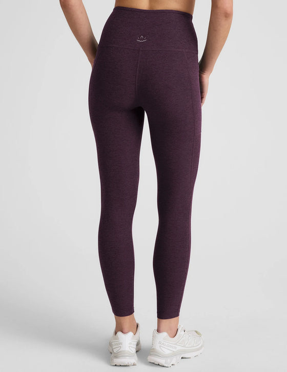 Beyond Yoga Out of Pocket High Waisted Midi Legging - Eggplant Purple Heather