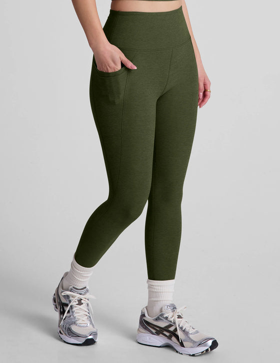 Beyond Yoga Out of Pocket Leggings  - Army Green Heather