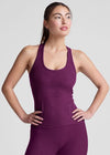 Beyond Yoga Spacedye Step Up Racerback Tank - Aubergine Beet