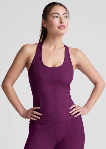 Beyond Yoga Spacedye Step Up Racerback Tank - Aubergine Beet