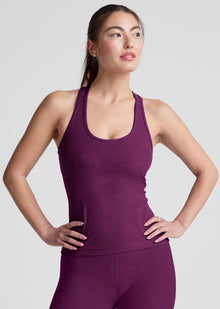  Beyond Yoga Spacedye Step Up Racerback Tank - Aubergine Beet