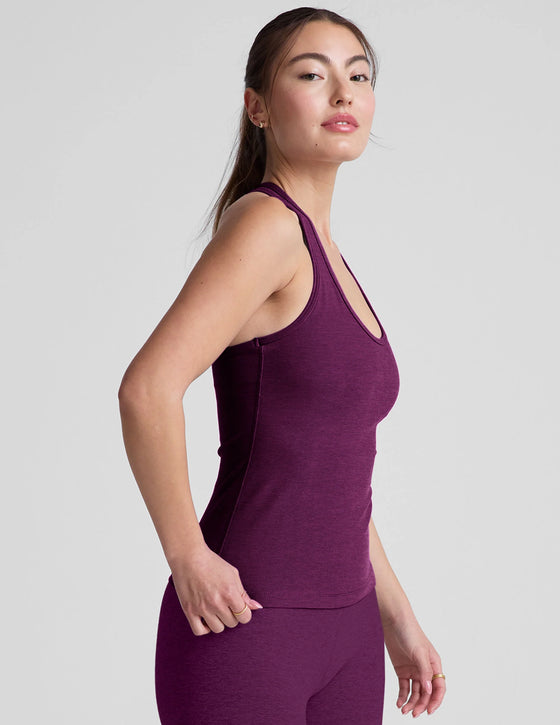 Beyond Yoga Spacedye Step Up Racerback Tank - Aubergine Beet