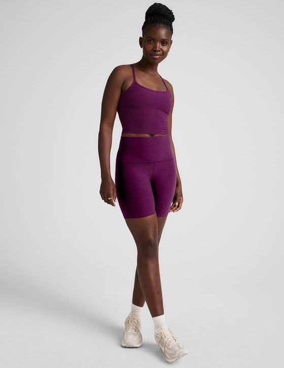 Beyond Yoga Spacedye Slim Racerback Cropped Tank -Aubergine Beet