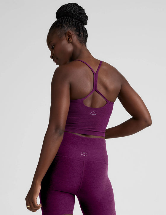 Beyond Yoga Spacedye Slim Racerback Cropped Tank -Aubergine Beet