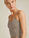 Beyond Yoga Spacedye Slim Racerback Cropped Tank - Birch Heather