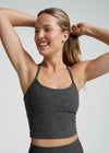 Beyond Yoga Spacedye Slim Racerback Cropped Tank - Black/Charcoal