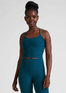 Beyond Yoga Spacedye Slim Racerback Cropped Tank - Blue Gem Heather