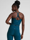 Beyond Yoga Spacedye Slim Racerback Cropped Tank - Blue Gem Heather