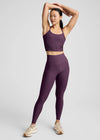 Beyond Yoga Spacedye Slim Racerback Cropped Tank - Brilliant Blackberry Heather