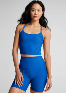  Beyond Yoga Spacedye Slim Racerback Cropped Tank - Court Blue