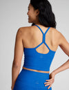 Beyond Yoga Spacedye Slim Racerback Cropped Tank - Court Blue