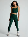 Beyond Yoga Spacedye Slim Racerback Cropped Tank - Dark Spruce Green Heather
