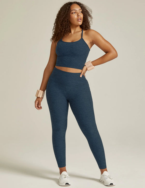 Beyond Yoga Spacedye Slim Racerback Cropped Tank SD4382- Nocturnal Navy