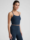 Beyond Yoga Spacedye Slim Racerback Cropped Tank SD4382- Nocturnal Navy