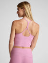 Beyond Yoga Spacedye Slim Racerback Cropped Tank - Pink Haze