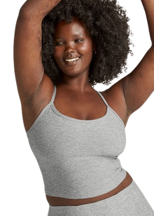  Beyond Yoga Spacedye Slim Racerback Cropped Tank - Silver Mist