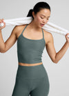 Beyond Yoga Spacedye Slim Racerback Cropped Tank - Storm Heather