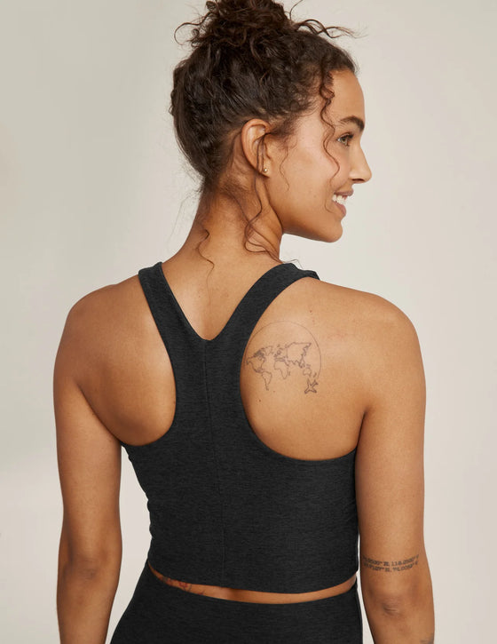Beyond Yoga Focus Cropped Tank - Darkest Night