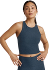 Beyond Yoga Focus Cropped Tank - Nocturnal Navy