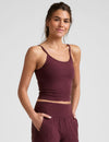 Beyond Yoga Spacedye Forever Waist Length Tank - Midnight Burgundy Heather