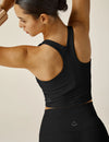 Beyond Yoga Spacedye Refocus Cropped Tank Longer Length - Darkest Night