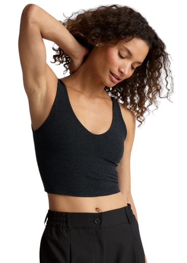 Beyond Yoga Spacedye Good Day Cropped Tank - Darkest Night