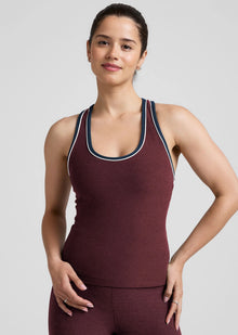  Beyond Yoga Spacedye Ready Tank - Midnight Burgundy Elastane