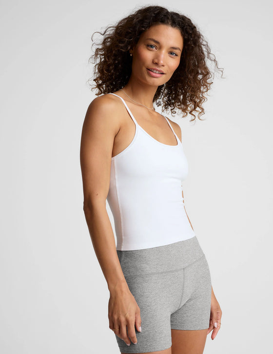 Beyond Yoga Spacedye Forever Waist Length Tank - Cloud White