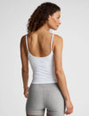 Beyond Yoga Spacedye Forever Waist Length Tank - Cloud White